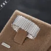 Mesh Wedding Band Silver Plated Couple Pure Copper Ring