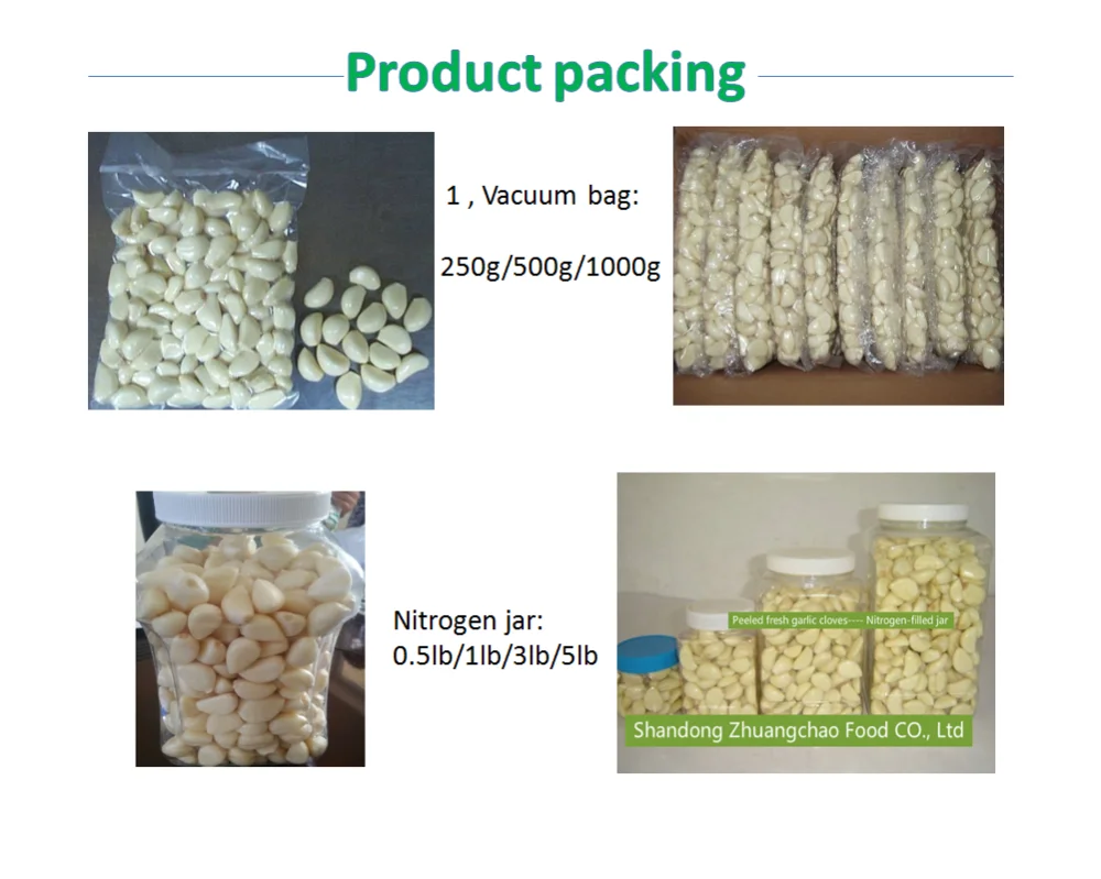 Chinese Vacuum Packed Peeled Fresh Garlic Cloves Buy Chinese Garlic