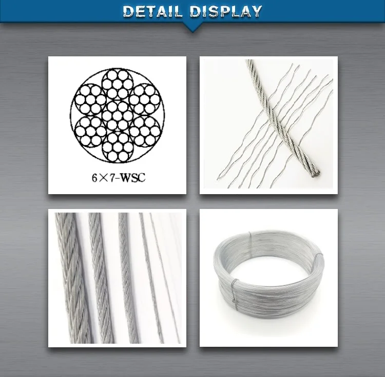 7 Dia 3 0mm Galvanised Wire Rope Steel Cable For Garage Doors 3 0mm Galvanised Wire Rope Steel Cable