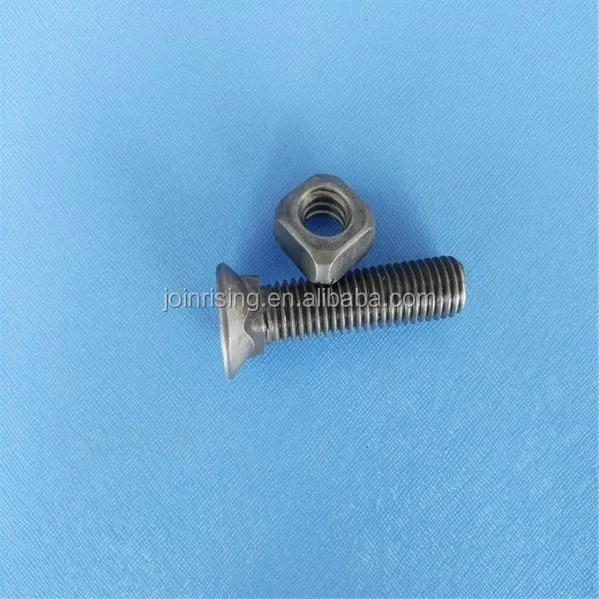 Whole Sale Mild Steel Plough Bolts With Square Nuts Natural Finish Low
