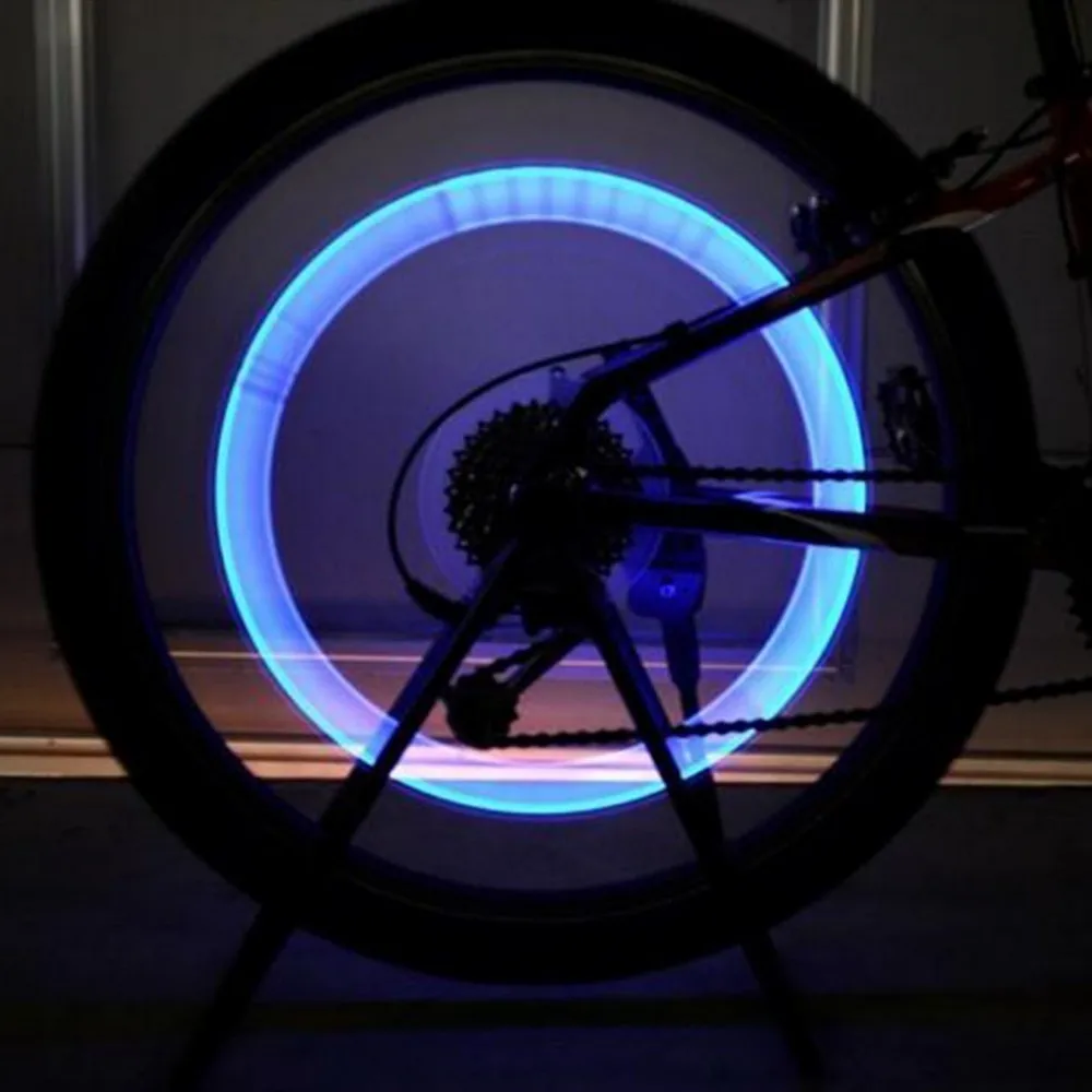 4x LED Tire Valve Cap Lamp Spoke light Flash For Bike Bicycle Car Motor Wheel XS 