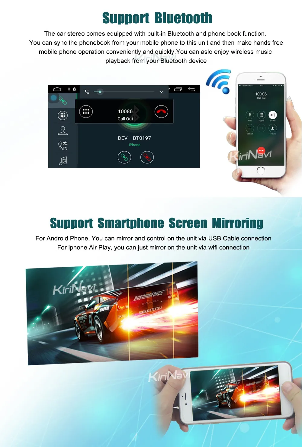 Kirinavi Wc-pt7407 8 Core Android Stereo For Peugeot 407 Display Screen ...