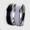 Han Edition Simple Black And White Ring Couples Buddhist Monastic Discipline the High-Quality Titanium Steel Ring