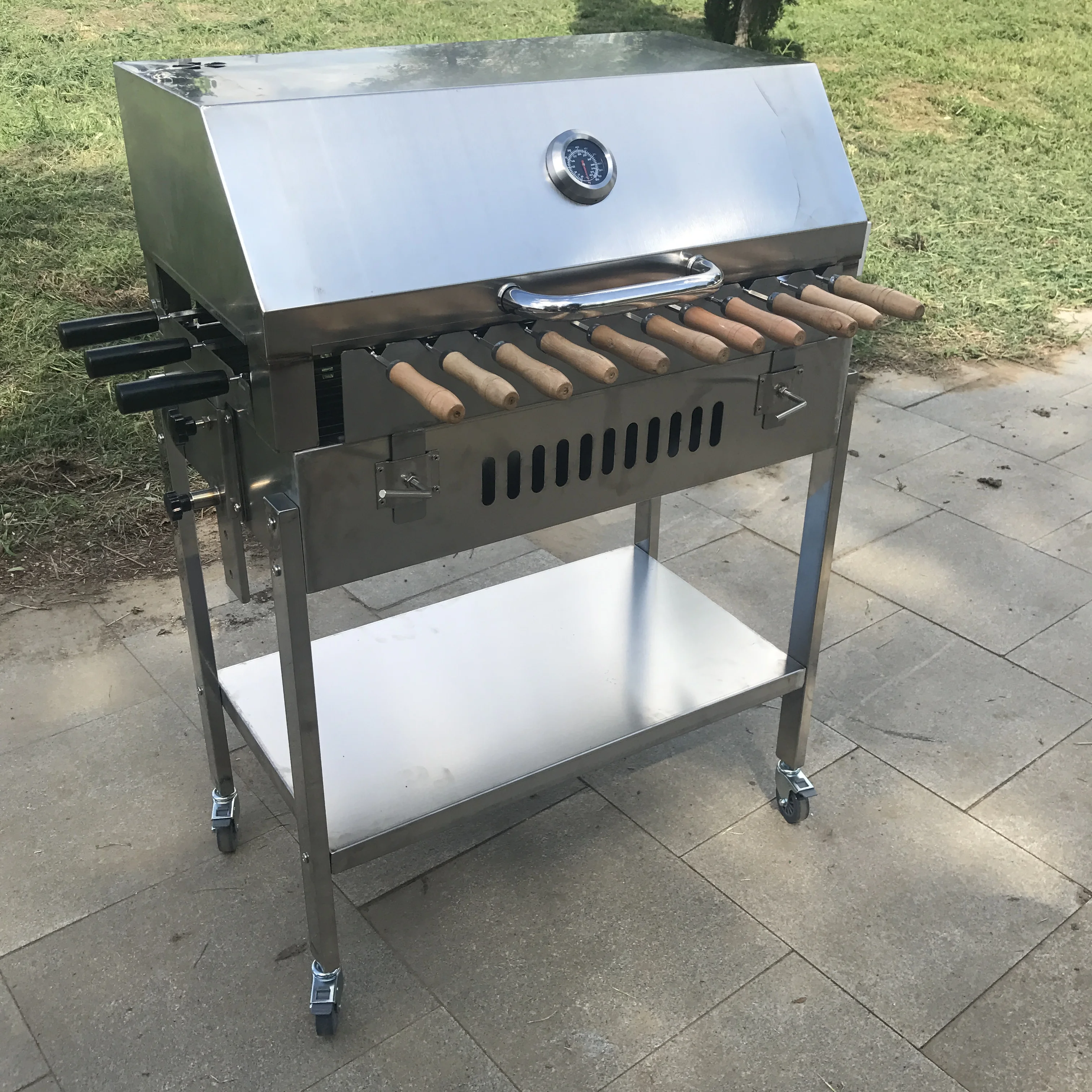 Traditional Greek Cypriot Charcoal Rotisserie Motor Cyprus Barbeque