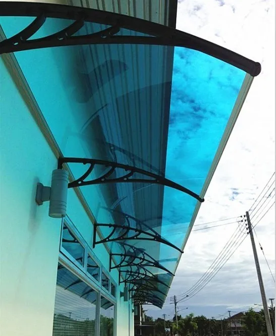 Transparent Awning with Aluminum Support - Rain Protection