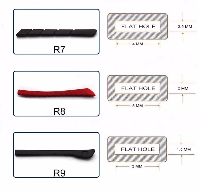 Black Rubber Temple Tips For Metal Glasses Sunglasses Ready Spare Part