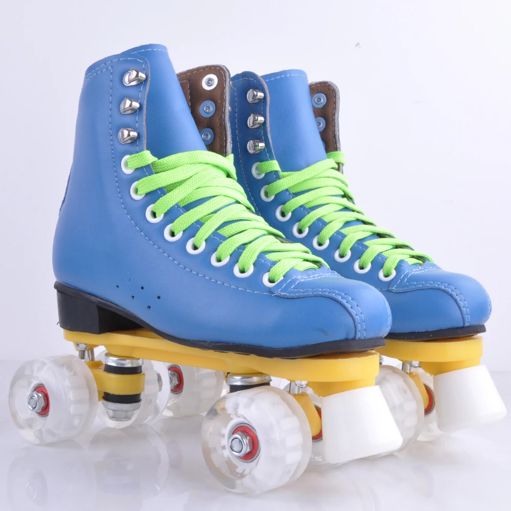 Rental Rink Roller Skates 4 Wheels Microfiber Leather Inline Skates Hot