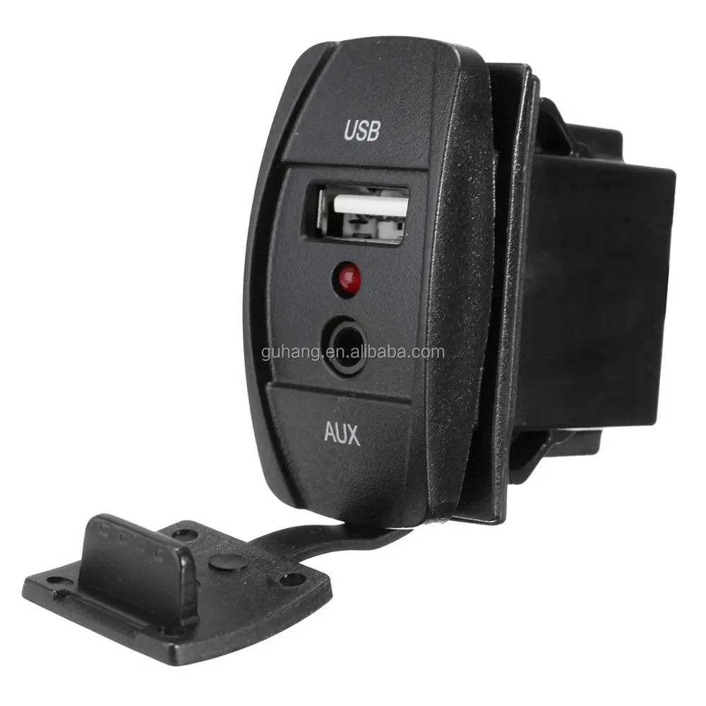 Car Dash Flush Mount Usb Port 3.5mm Jack Aux Extension Cable Mounting