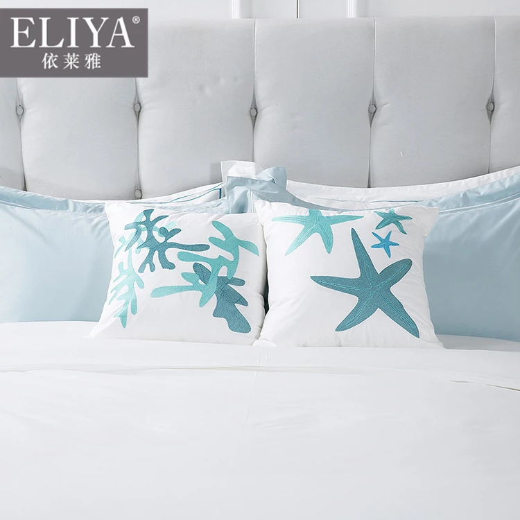 Luxury 5 Star Queen King Plain White Hilton Hotel Bedding Set Egyptian ...