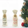3 Pcs High quality Cute Christmas Drawstring Gift Wine Bottle Bag, Portable Gift Bag Wine Sack For Party