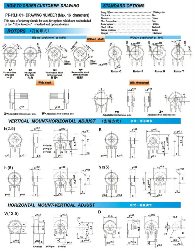 Pt15 Phier Potentiometers,B103 Potentiometer Pt10 Buy Phier Spain