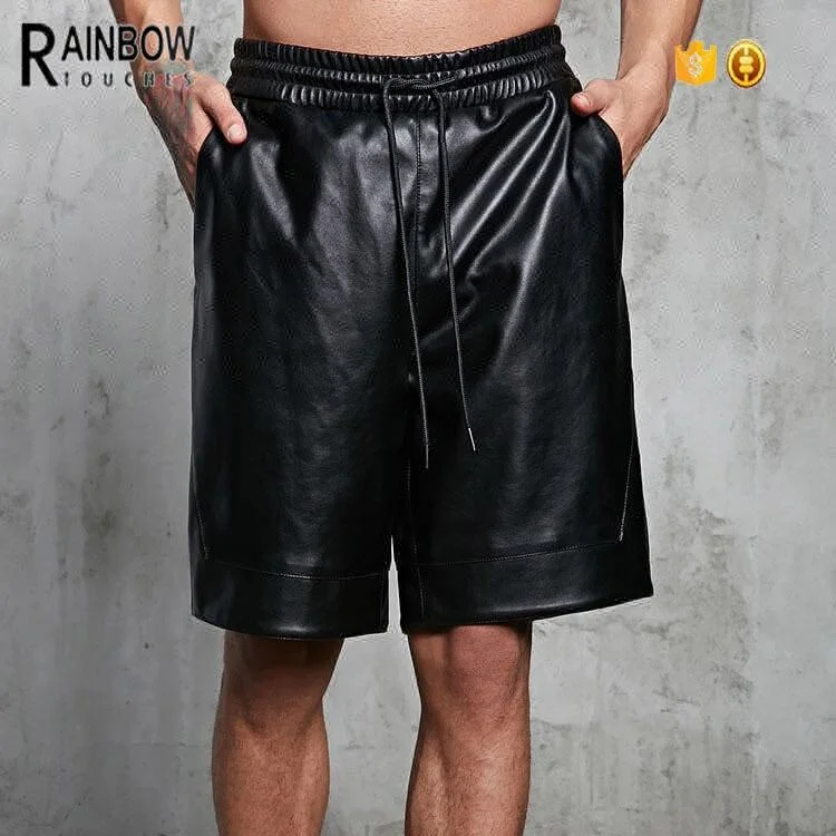 men in leather shorts