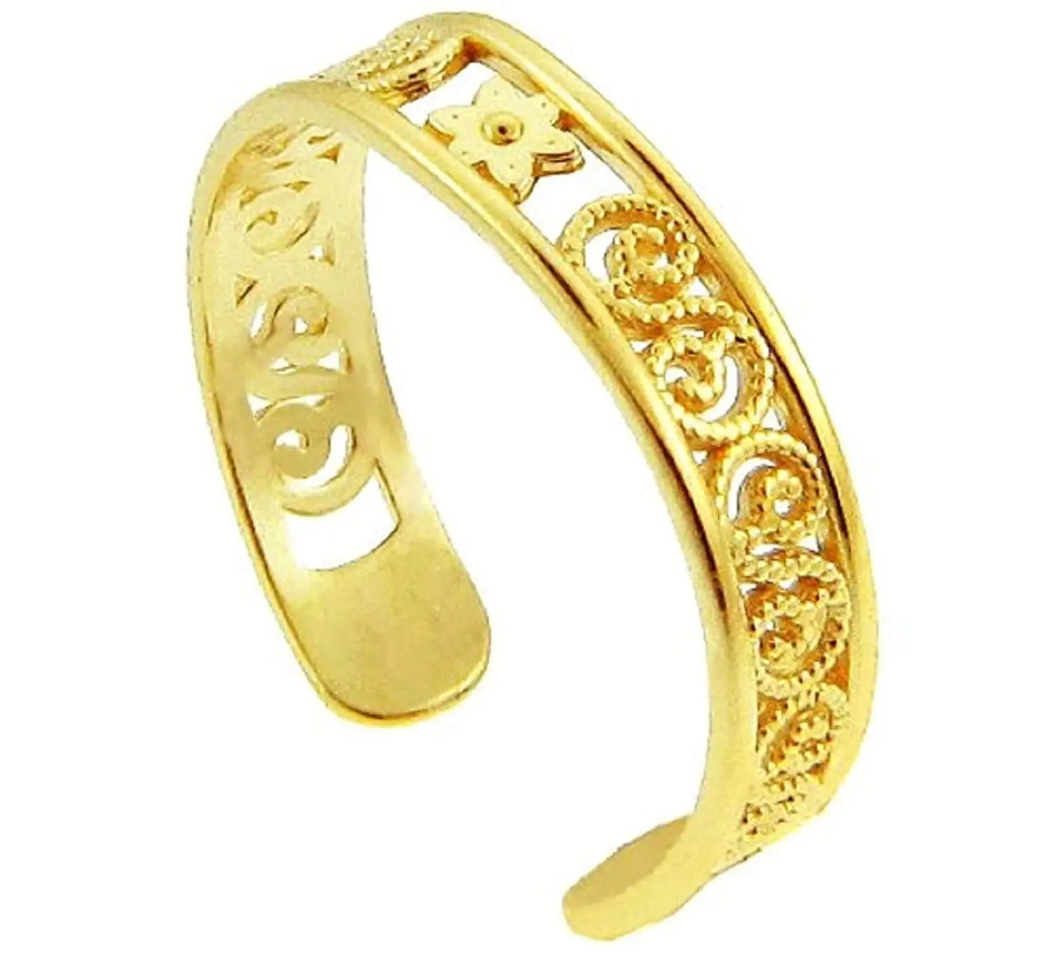 Yellow Gold X Toe Ring