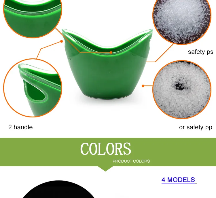 Oval Shape Clear Plastic Ice Buckets Wholesale For Beer Buy Ice