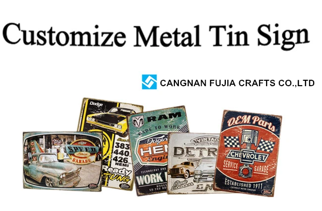 Perpetual Calendar Vintage Car  Muscle car service Tin Metal Magnetic 