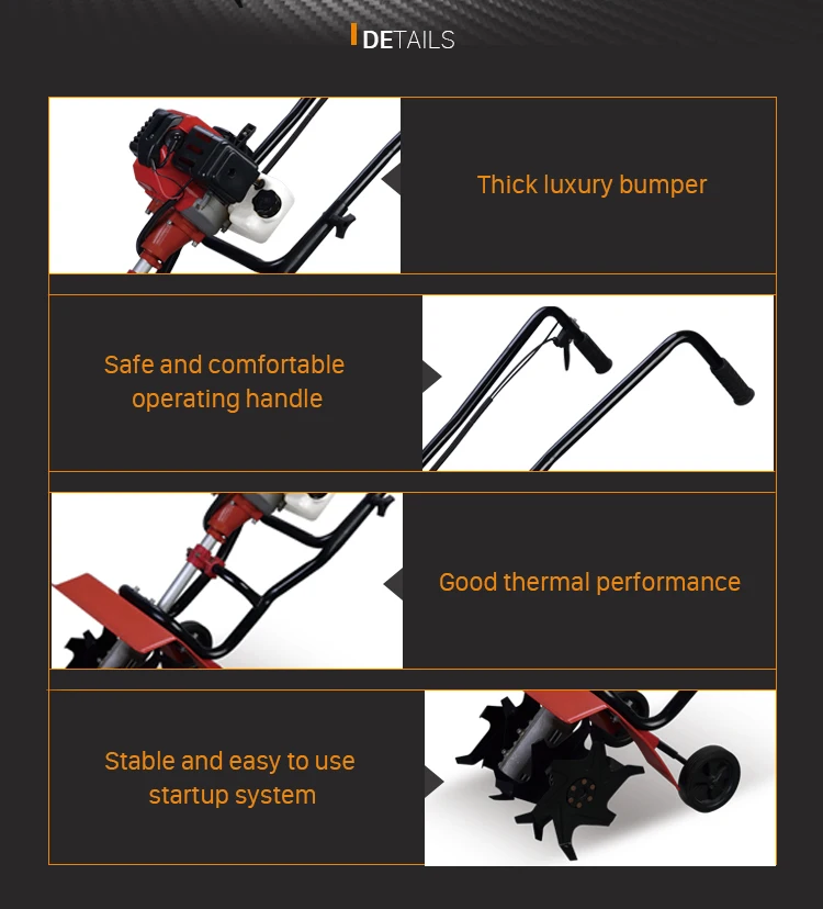 HUSTIL Multi-purpose farm management machine Two wheels Mini Power Tiller