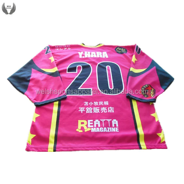 Pink Japan Hockey Jersey/ Shirts/ Wear With Sublimation Printing Buy