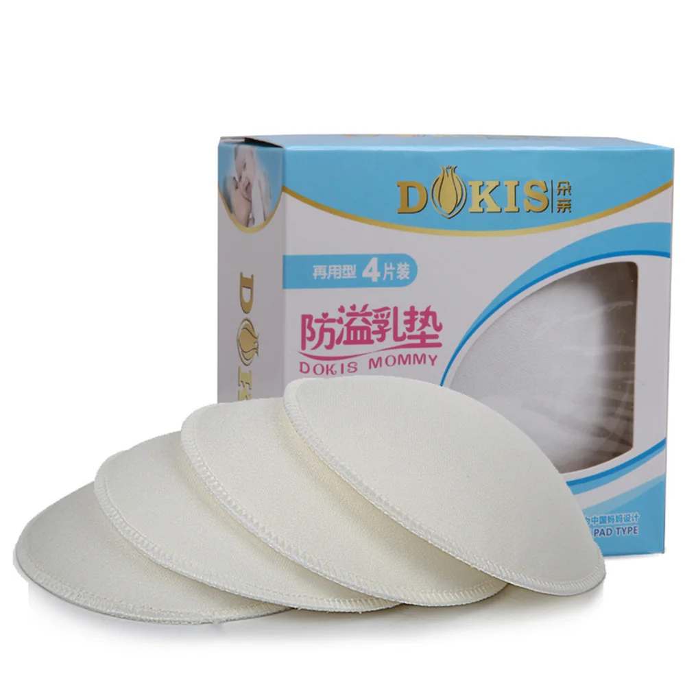 New Eco Friendly 4 Pieces Soft Absorbent Reusable Nursing Baby Feeding Breast Pads Washable Nursing Pad