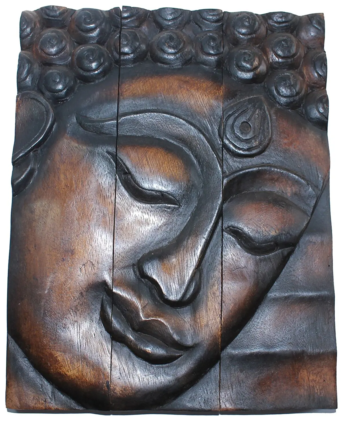 Wood Buddha Wall Art Find Deals On Line Get Quotations Hand Carved Wooden Thai Buddha Face Wall Art Plaque Hanging Panels Teak Dark