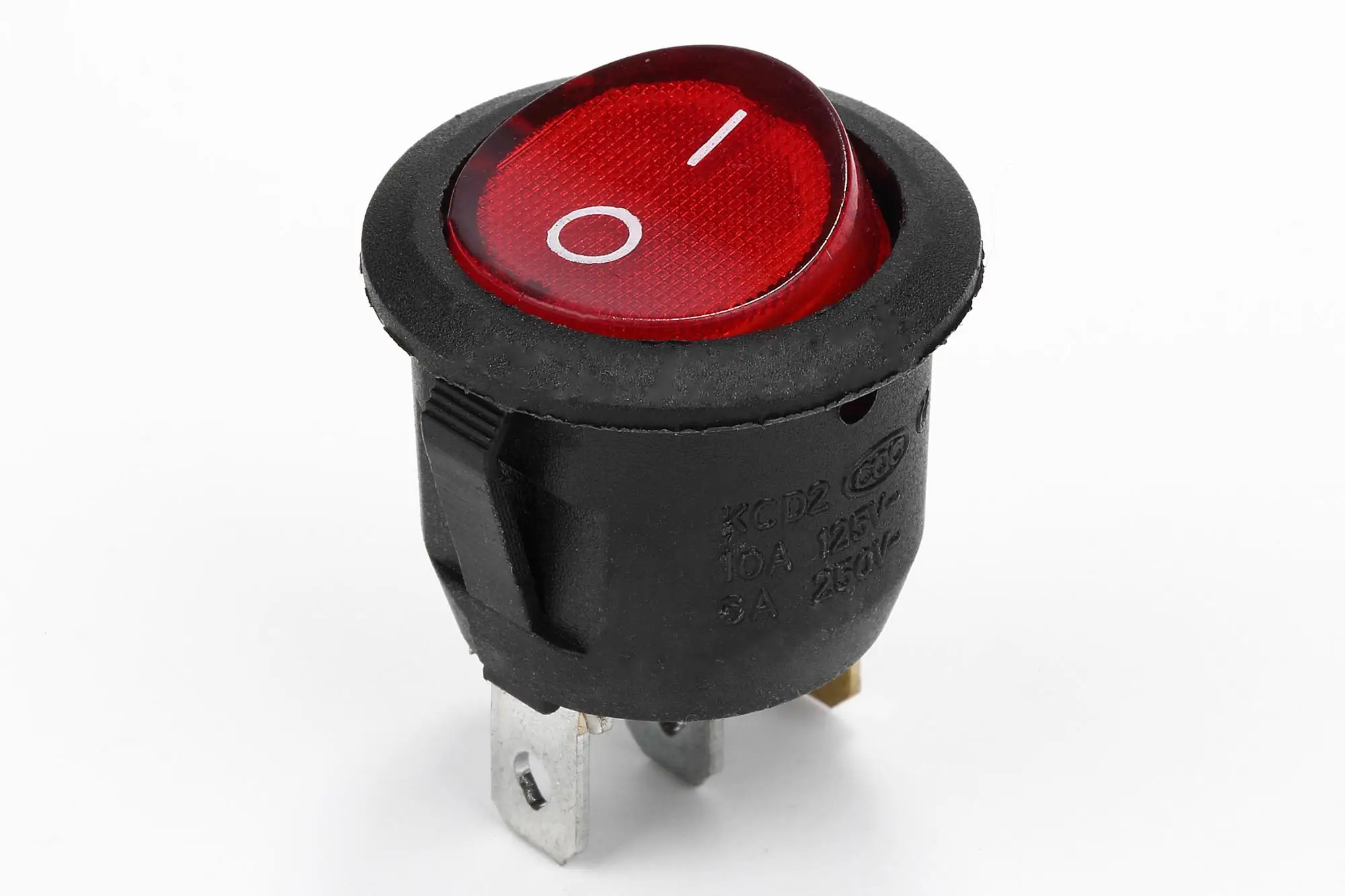 热销250 v 10a on-off 圆形红色按钮灯摇杆开关高品质