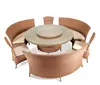 wholesale rattan dining table with a rotating disk