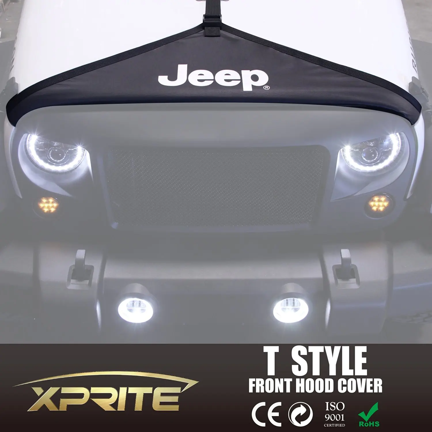 Genuine Jeep Accessories 82210318AB Front End Cover Black With Jeep logo