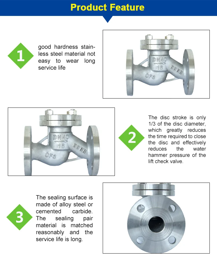 Hot Sale Antirusting Sus 304 316 316l Ss Flanged Non Return Check Valve With Counter Weight