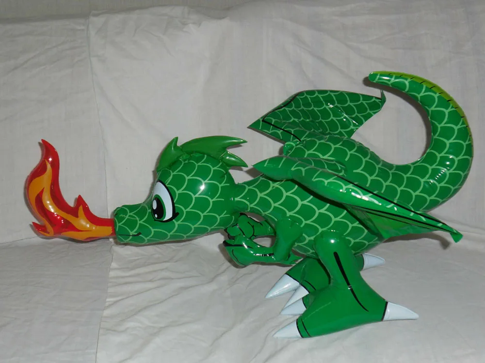 inflatable green dragon