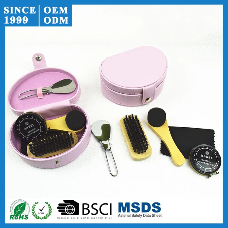 shoe polish and brush set