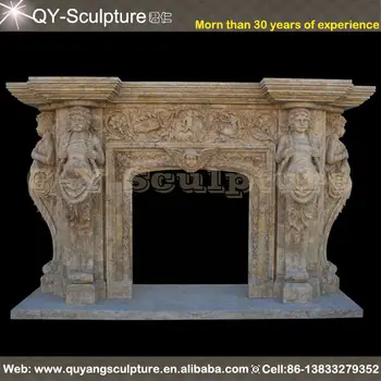 Classic Carved Travertine French Fireplace Mantel Buy French