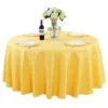 Gold yellow damask polyester wedding table clothes