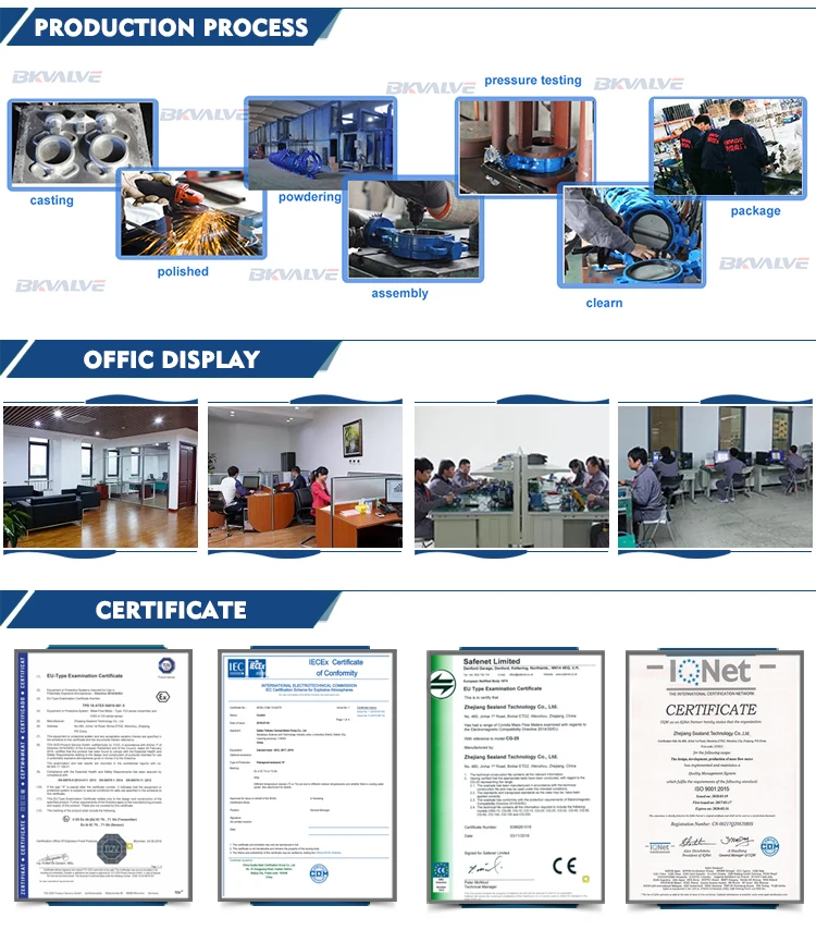 DN450 PN16 wafer Double Eccentric butterfly valve manufacturer