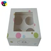4 Unit Clear BOPS Material Plastic Hinged Cupcake Box / Clamshell Muffin Container