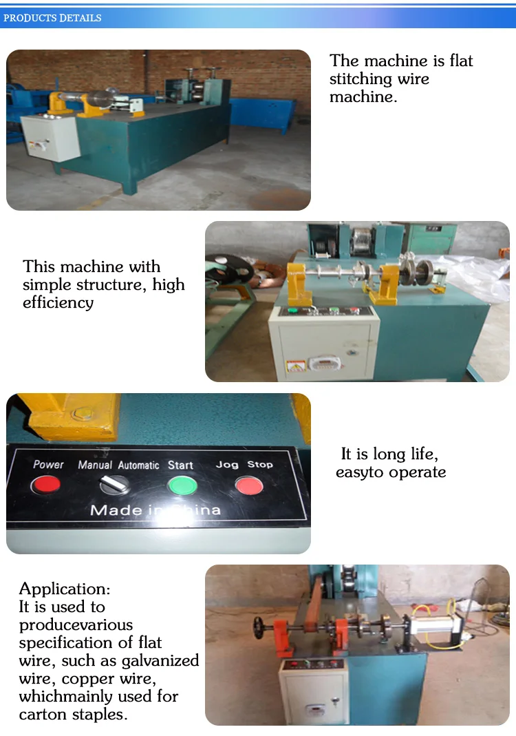 ready to ship stable performance Automatic flat stitching wire making machine with High quality