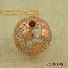 Fashion Jewellery 10MM Rose GOld Disco Crystal Ball Beads 2MM Hole Fit DIY Braid Charms Bracelet