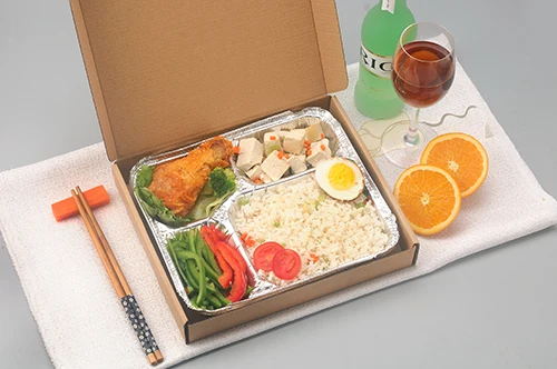 disposable aluminum foil compartment food container