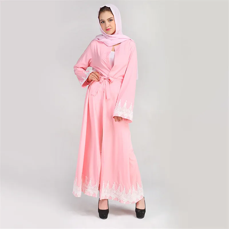 A3343 Muslim Women Malaysia Pink Kaftan Islamic Clothing Middle East ...