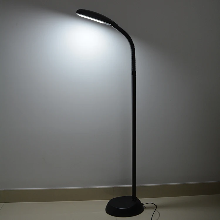 Black modern decorative energy saving dimmable smd 2835 led lighting standing floor lamp for living room