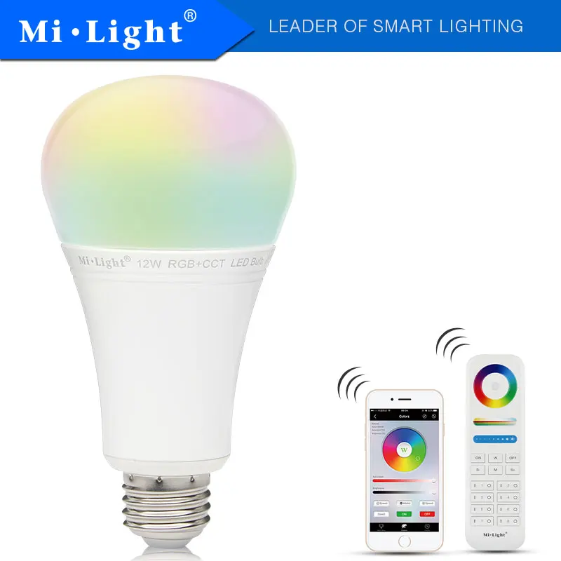 led rgb rf remote controller adjust colour temperature RGB wifi Alexa voice control bulb 12w fut105