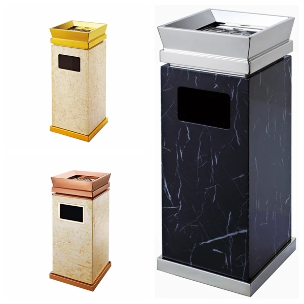 5 Star Hotel Lobby Marble Stainless Steel Ashtray Stand Trash Bin Buy