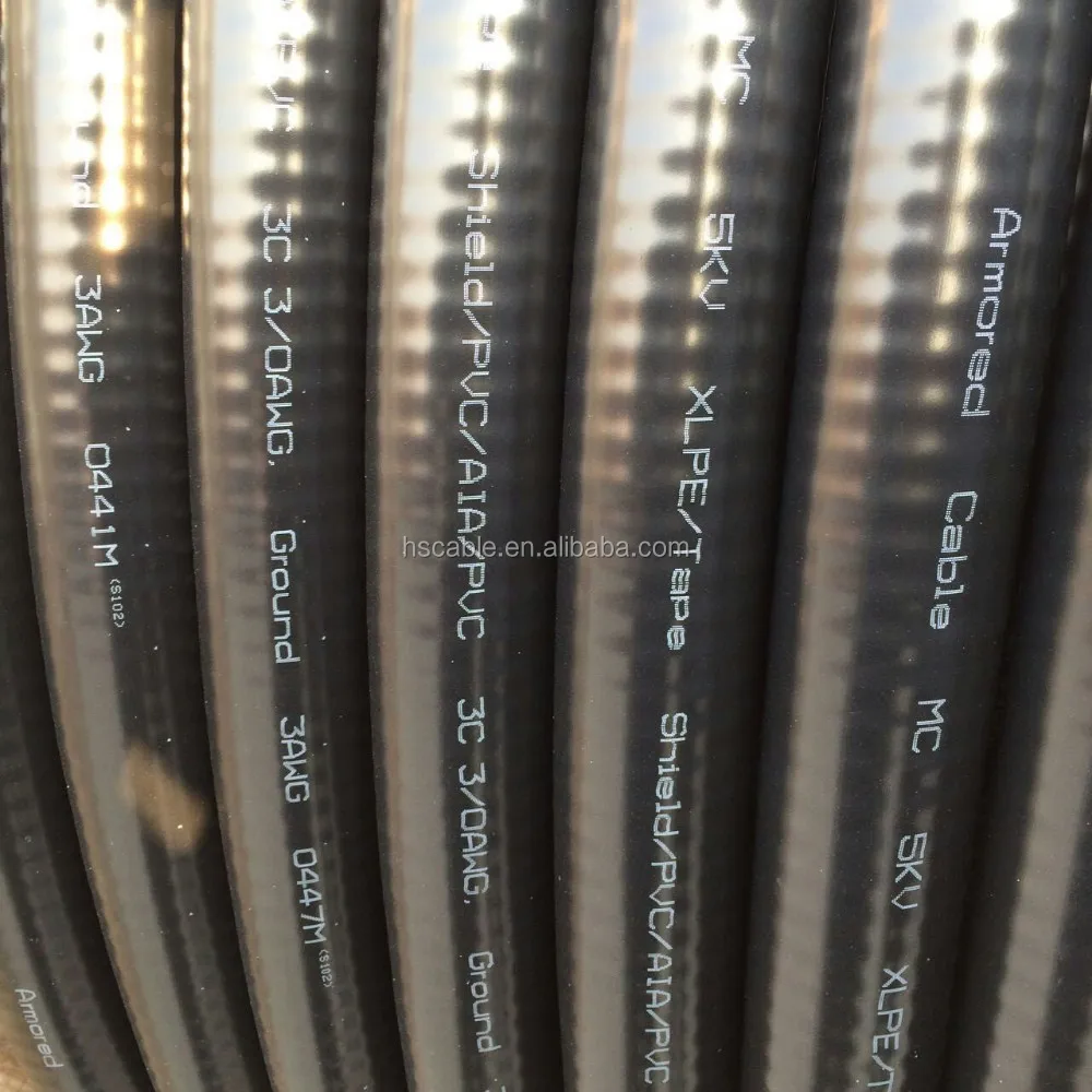 5kv 8kv 15kv 3c With Ground Multiconductor Xlpe Pvc Aia Aluminum ...