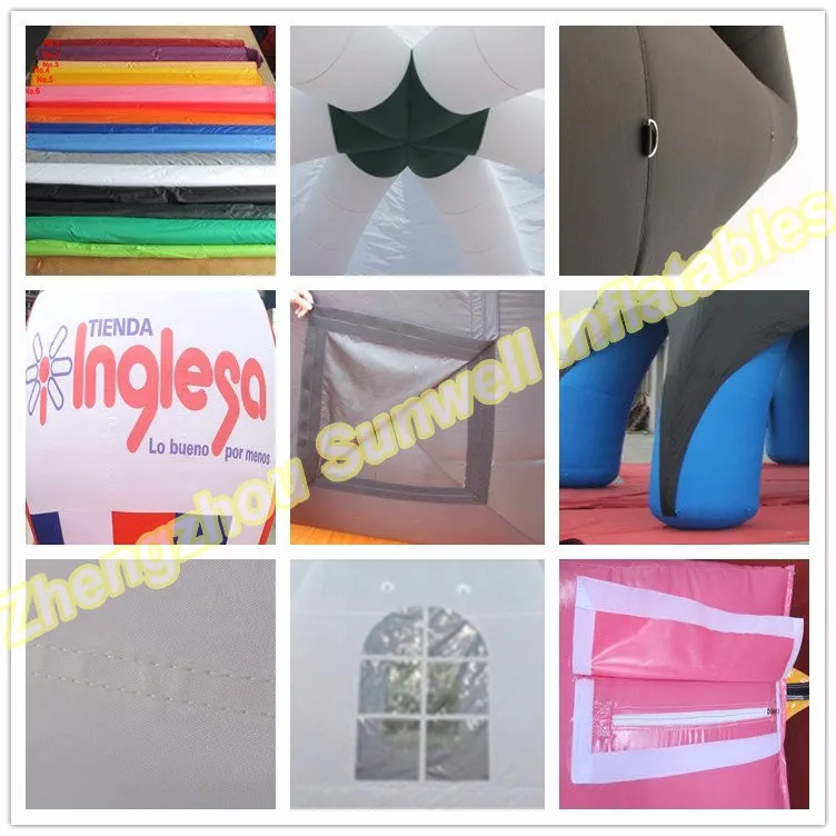 Vivid color happy birthday inflatable cake model for decoration/advertising