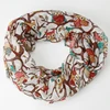 Hot Sale Wholesale 10 Colors Fashion Women's Voile Shawl Wrap Owl Print Infinity Loop Scarf
