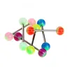 20pcs mix color Surgical Steel Maple Ball Tongue Studs Body Jewellery Body Bars
