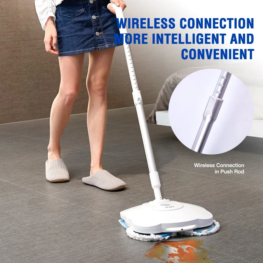 Enlif Rechargeable Cordless Electric Mop Auto Spin Mop 360 Rotation Mop
