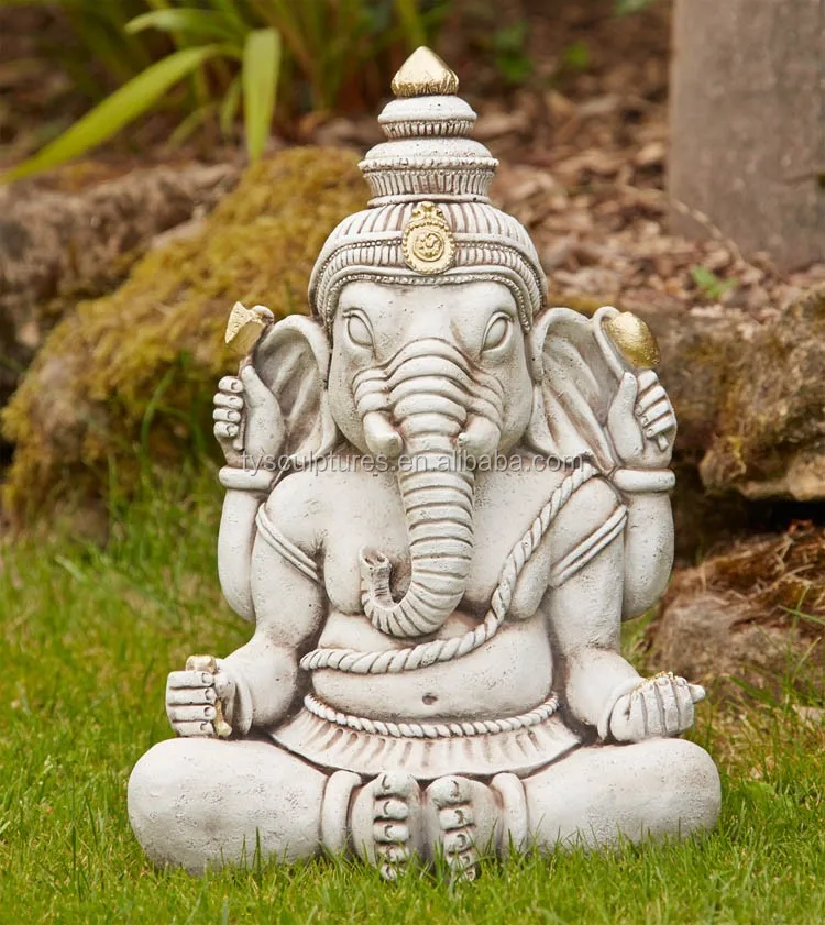 The Blessing Statue Of Lord Ganesh Ganpati Elephant Hindu God Made From ...