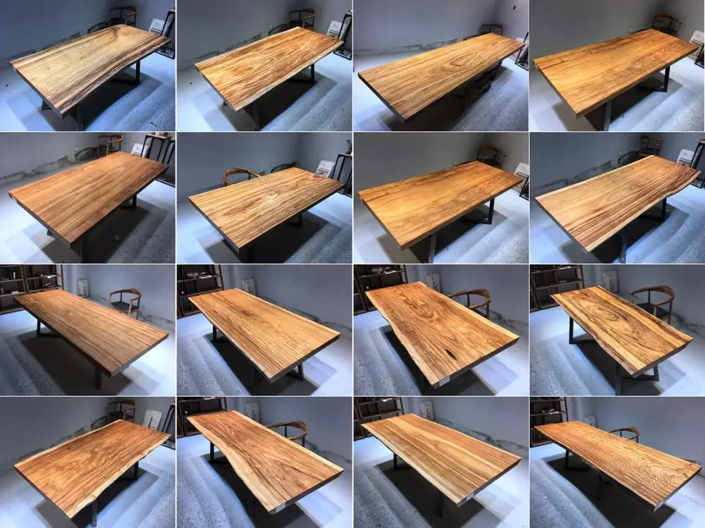Large Size Luxury Solid Wood Dining Table Top Live Edge Solid Walnut Wood Slab Buy Dinner