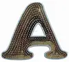 Gold Sequin Letter Patch Embroidery Applique Sew on Patches