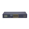 IP Camera/Wireless AP Connect 8 Port LCD Fast Ethernet Switch with 2 Gigabit GE Visible