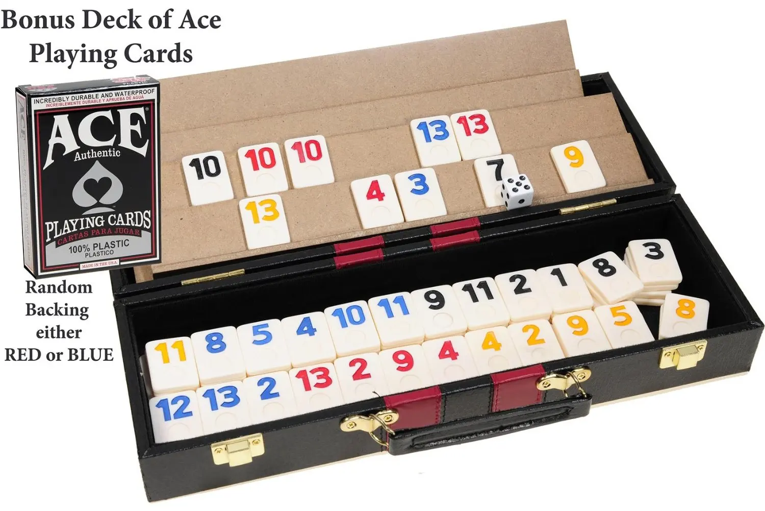 Rummy Deluxe Set With 106 Tiles In Vinyl Case Bonus 1 Rummy Deluxe Set With 106 Tiles